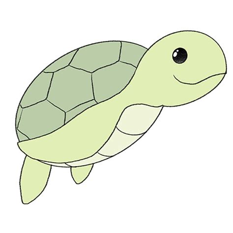 How to Draw an Easy Sea Turtle - Easy Drawing Tutorial For Kids