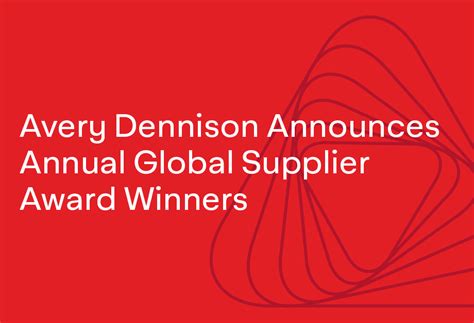 Avery Dennison Announces Winners of Annual Global Supplier Awards | Avery Dennison | LPM