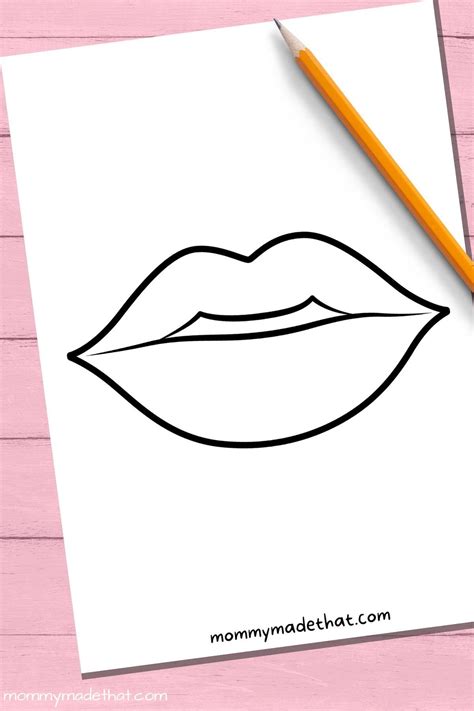 Lips Templates (Free Printable!) | Templates printable free, Template free, Lip outline