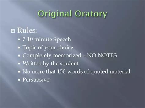 PPT - Original Oratory PowerPoint Presentation, free download - ID:2660112