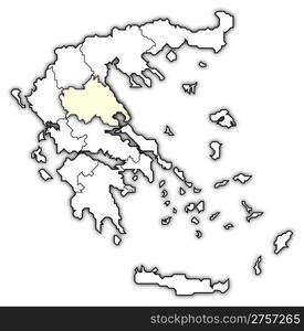 Map of Greece, Epirus highlighted. Political map of Greece with the ...