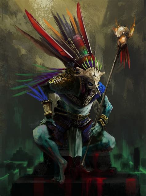 ArtStation - Huitzilopochtli, Julien Plasse | Aztec art, Mexican culture art, Concept art characters