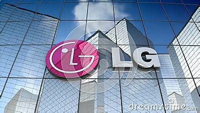 Editorial, LG Electronics Inc. Logo on Glass Building. Stock Video ...