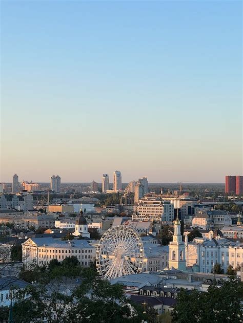 Kyiv Cityscape with Ferris Wheel · Free Stock Photo