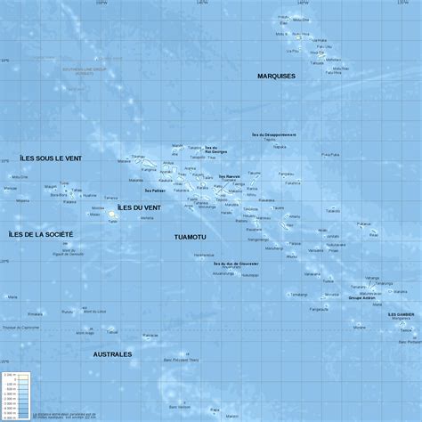 Large detailed physical map of French Polynesia. French Polynesia large detailed physical map ...