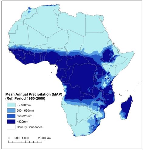 Precipitation Map Of Africa