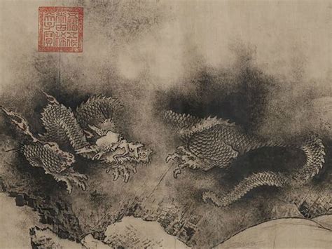 Detail from Nine Dragons handscroll (1244), Chen Rong http://unhistorical.tumblr.com/post ...