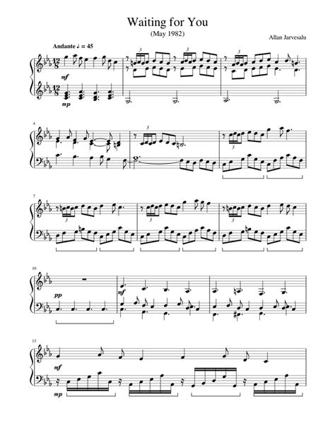 Waiting for You Sheet music for Piano (Solo) | Musescore.com