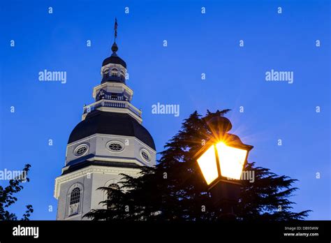 Annapolis State House at Sunset Stock Photo - Alamy