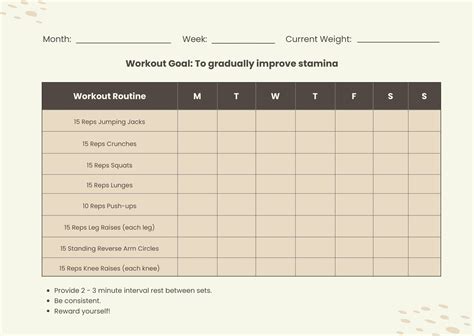 Workout Chart in Illustrator, PDF - Download | Template.net