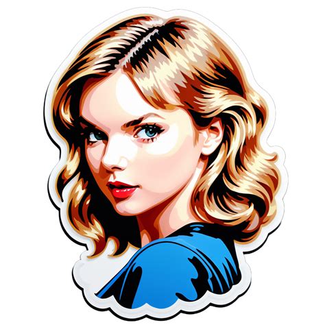 I made an AI sticker of Chromolithograph Taylor Swift