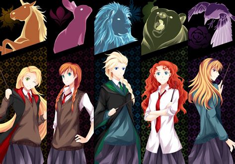 Disney Princesses In Hogwarts Houses