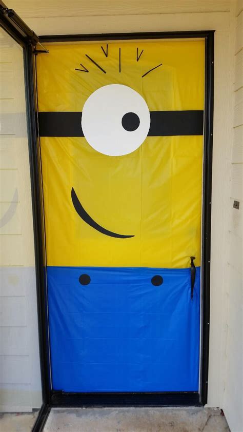 Minion door decoration | Minion door decorations, Valentines classroom ...