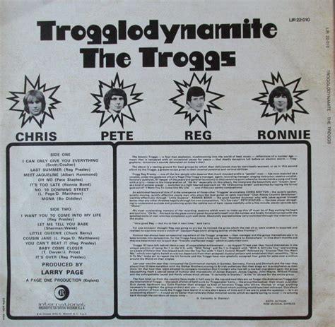 Classic Rock Covers Database: The Troggs (also known as The Troglodytes ...