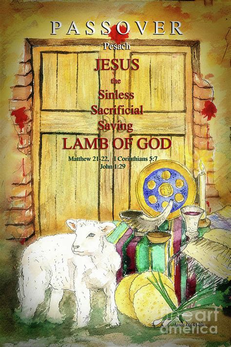 Passover - Jesus - Lamb of God Digital Art by Janis Lee Colon - Pixels