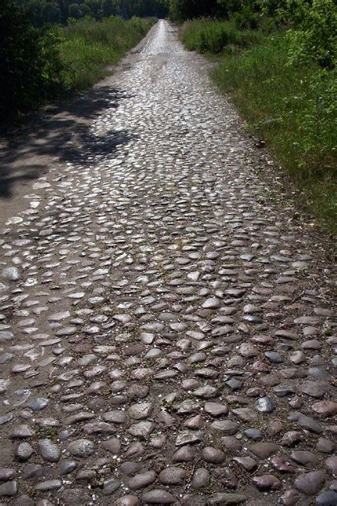 Cobblestone road from Guzow to Oryszew, Poland | Sentiero