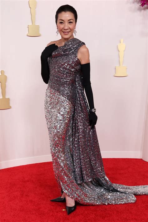 Michelle Yeoh Sends Hearts Racing in a Metallic Sequined Gown at the ...