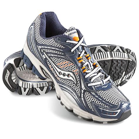 Men's Saucony Grid Excursion Athletic Shoes, Silver / Blue / Gray - 582729, Running Shoes ...