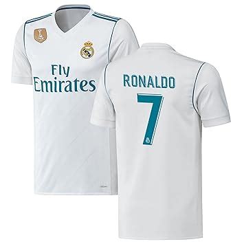 Cristiano Ronaldo Jersey for Men - Real Madrid #7 CR7 Home Jersey Kit for Adults - Replica ...