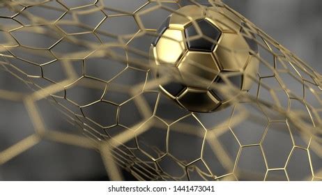 Goldblack Soccer Ball Goal Net Under Stock Illustration 1437301649 ...