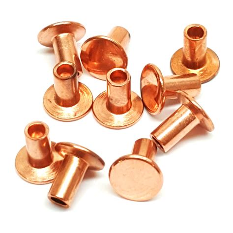 10 Pack #1 Tubular Copper Rivets 4/16" ⋆ Saddles N Such | SMC