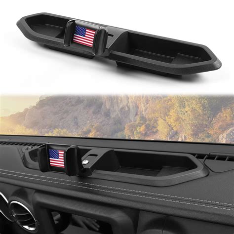 Buy JWWYfor Jeep JL Phone Holder with Storage Box Cell Phone Dash Multi- with Tray for 2018-2022 ...