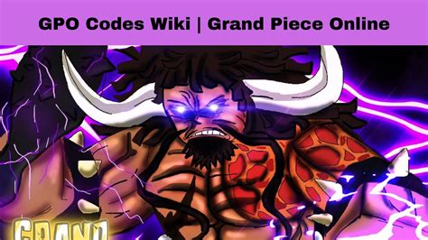 GPO Codes Wiki | Grand Piece Online (Today Update) - How to get more?