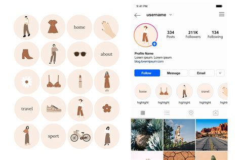 20 Instagram Highlights Covers | Social Media Templates ~ Creative Market