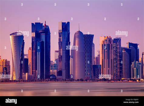 Doha Skyscrapers, Doha, Qatar Stock Photo - Alamy