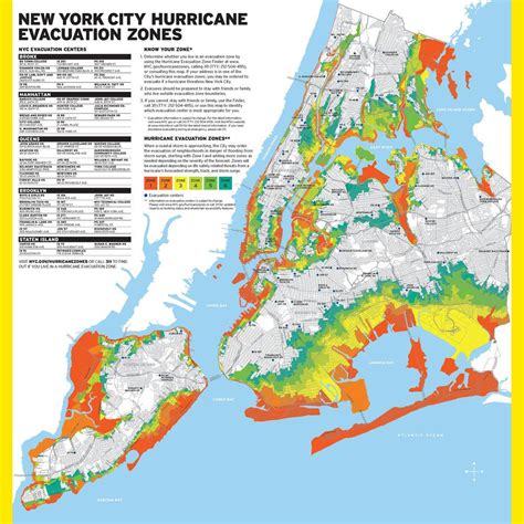 Manhattan flood map - Manhattan flood zone map (New York - USA)