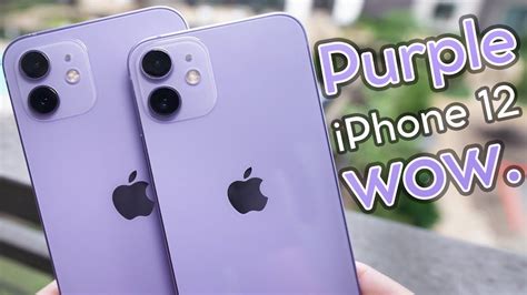 Purple iPhone 12 & 12 Mini Unboxing, Cases, & Size Comparison! | Iphone, Iphone hacks, New iphone