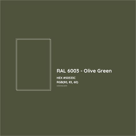 About RAL 6003 - Olive Green Color - Color codes, similar colors and paints - colorxs.com