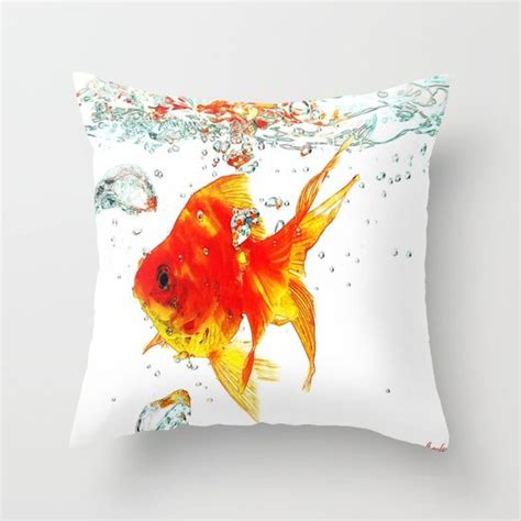 goldfish Throw Pillow by Arnedayan | Throw pillows, Pillows, Designer ...