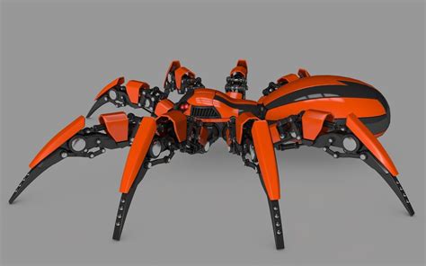 Spider Robot 3D Model rigged .obj .3ds .fbx .c4d - CGTrader.com