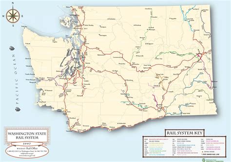 Washington railway map - Ontheworldmap.com