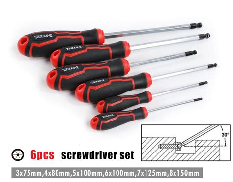 6pc Professional Hex Allen Key Wrench Ball End Screwdriver Set: H3,4,5,6,7,8mm | eBay