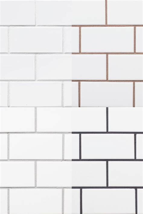 the power of grout | White tiles, White tiles black grout, Gray and white kitchen