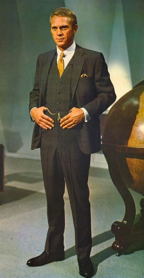 Steve McQueen's Brown 3-Piece Suit as Thomas Crown » BAMF Style