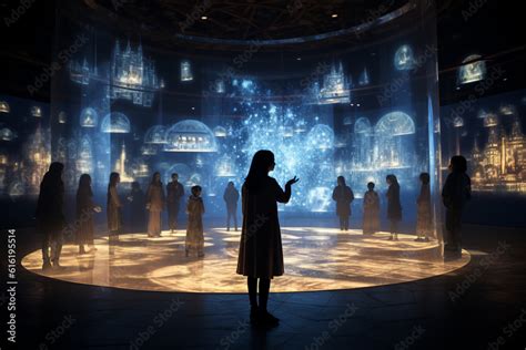 holographic projections used in educational settings to visualize ...