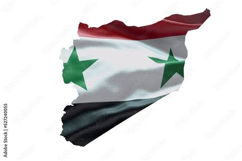 Syria map outline icon. PNG alpha channel. Country with national flag ...