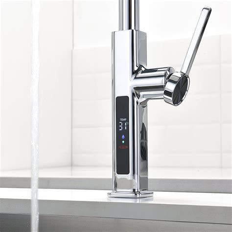 Smart Waterfall Kitchen Faucet with Temperature Display – Lefton Home