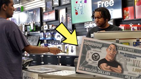 Using Obviously Fake Money Prank! - YouTube