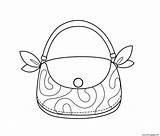 Fashion Bag Young Woman Coloring page Printable sketch template
