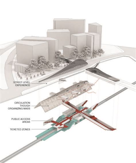 Metro Station 20 Proposal / ZNA | Train station architecture, Metro station, Metro