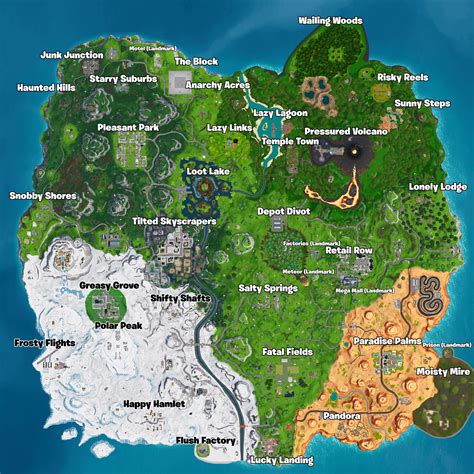 Chapter 1 map with every location and landmark : r/FortniteMapConcept