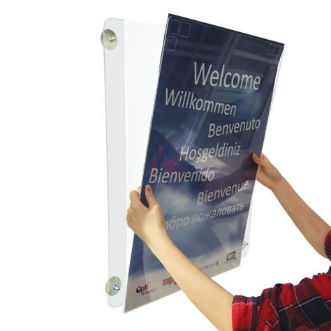 8.5″w x 11″h Acrylic Clear Sign Holder Portrait For Window – Displays Outlet – Online Display ...