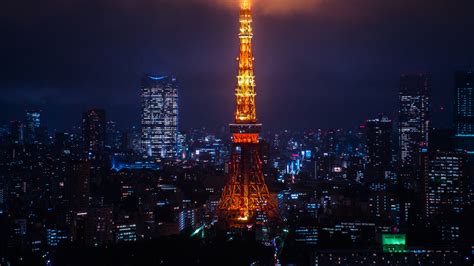 night city, city lights, tokyo, tower 4k - Free 4k Wallpapers - 40.000 ...