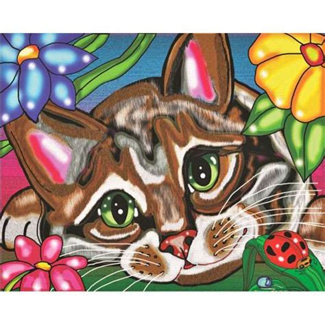 Cat in the Flowers Design Diamonds Painting Kit | Painting Kit | Craft Kits