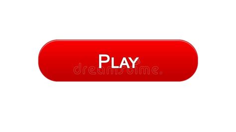 Play Web Interface Button Red Color, Online Game Application, Video Program Stock Illustration ...