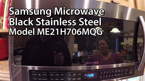 Samsung Microwave - Black Stainless Steel - YouTube